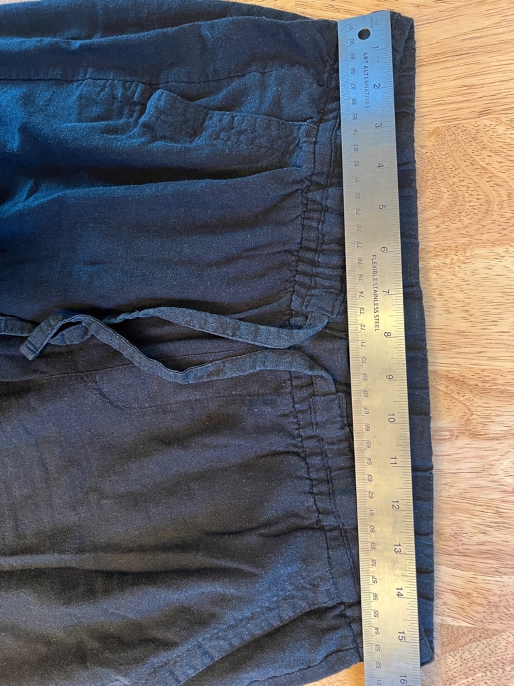 Old Navy Linen/Rayon Blend Wide Leg Draw-string Pants size M - Picture 10 of 16